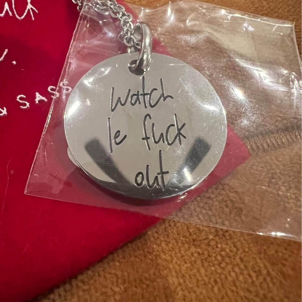 Funny silver necklace